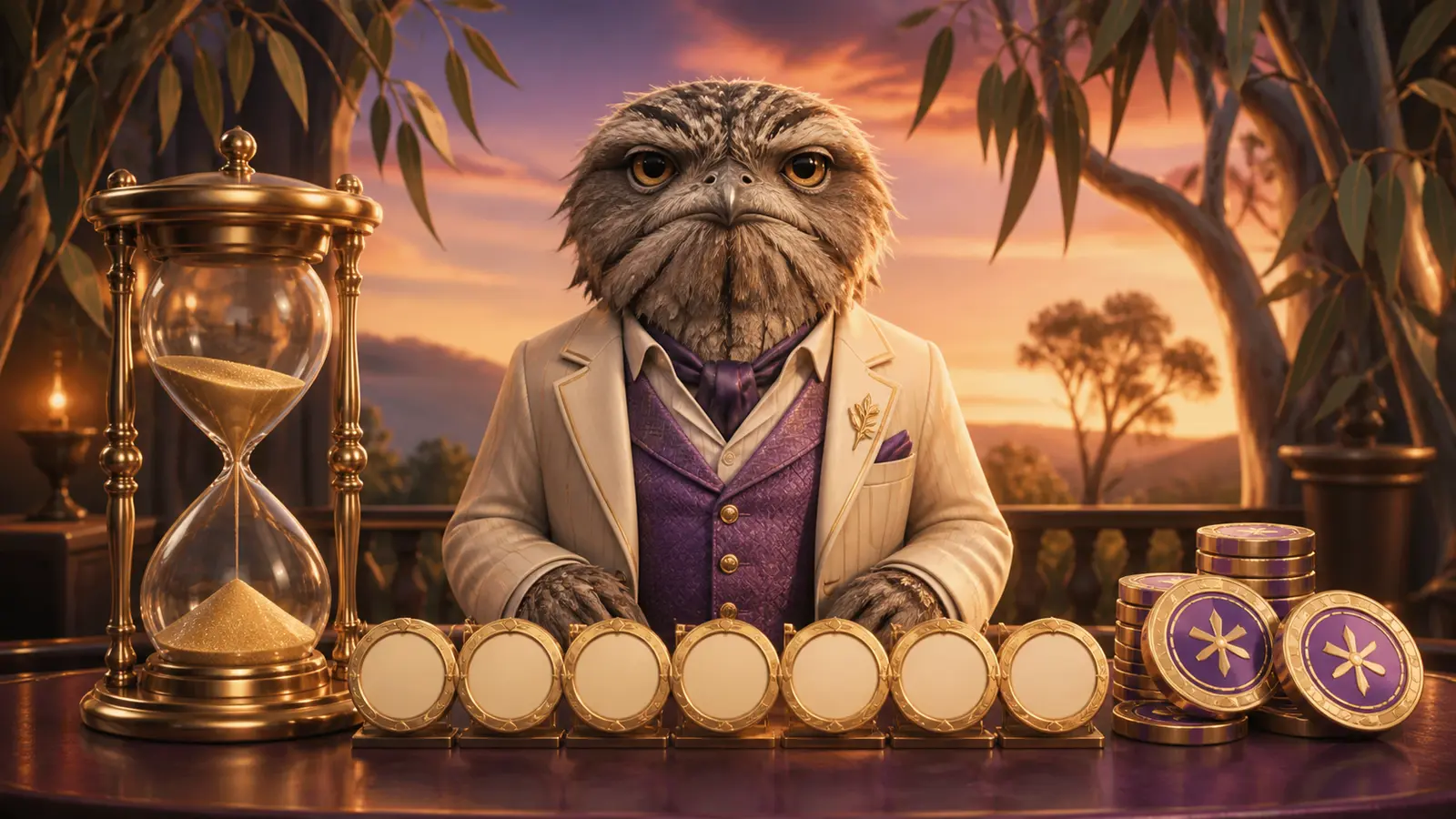 Australian tawny frogmouth with weekly reload rewards