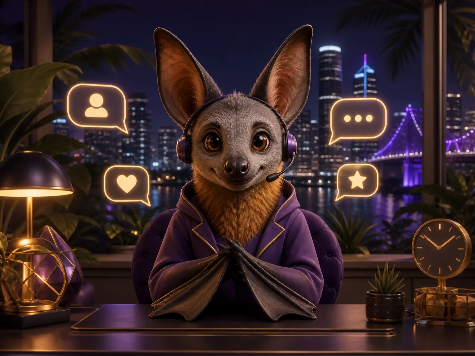 Flying fox providing customer support