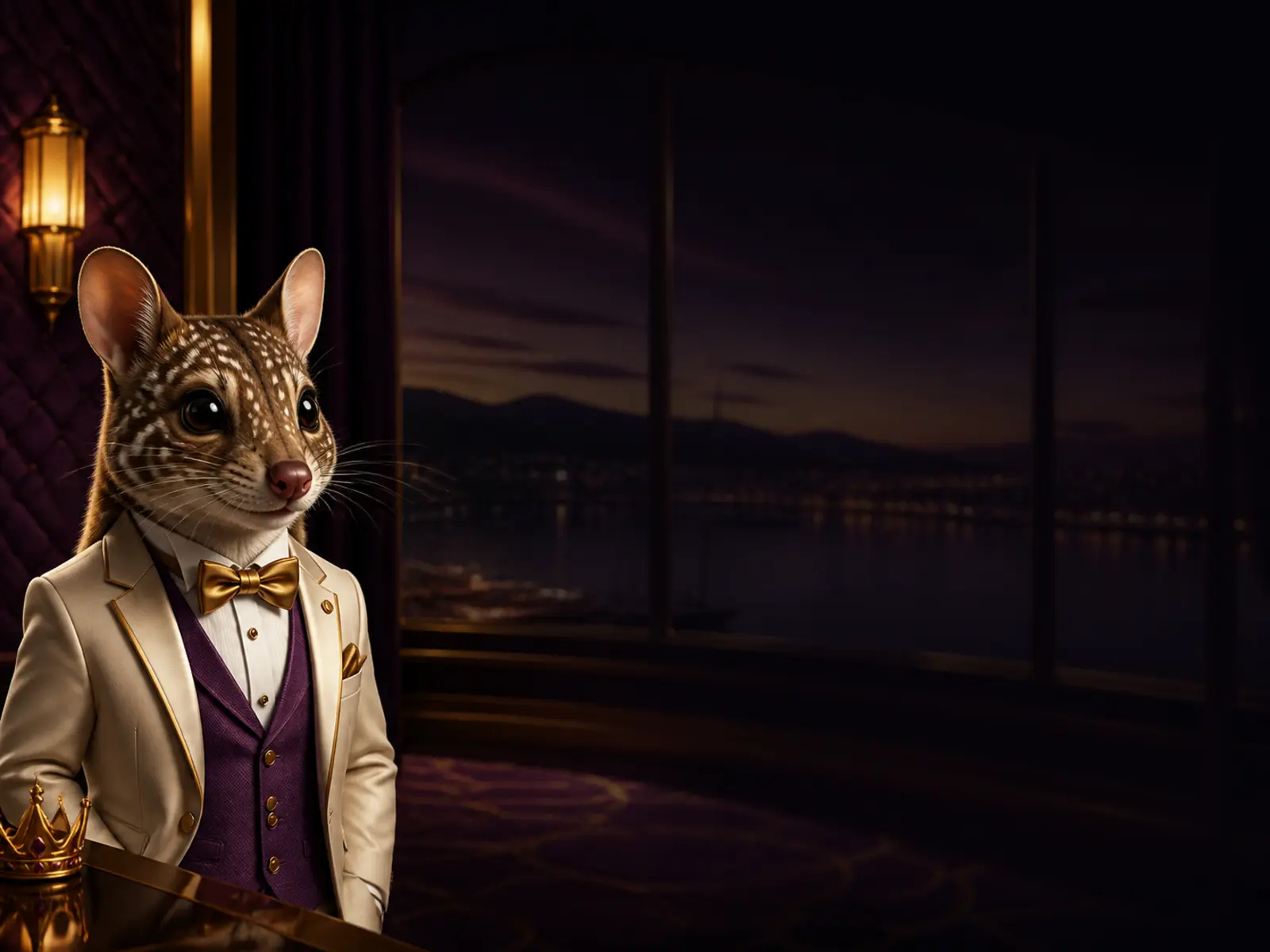 Eastern quoll presenting the Bizzo Casino VIP program